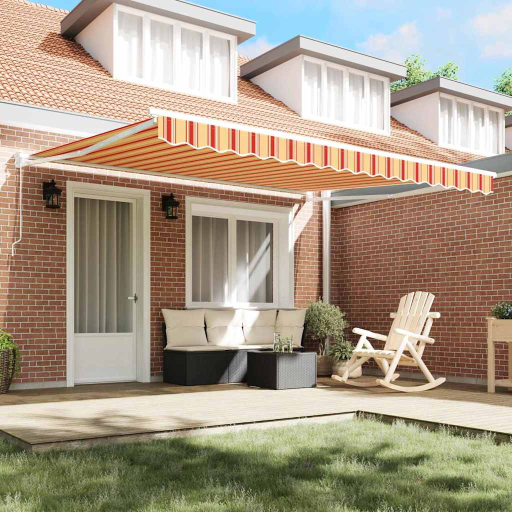 Inklapbaar Zonnescherm Geel en Oranje 400 × 300 cm – afbeelding 3