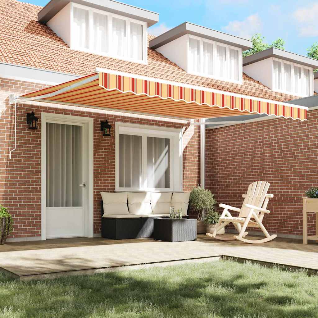 Inklapbaar Zonnescherm Geel en Oranje 400 × 300 cm – afbeelding 3