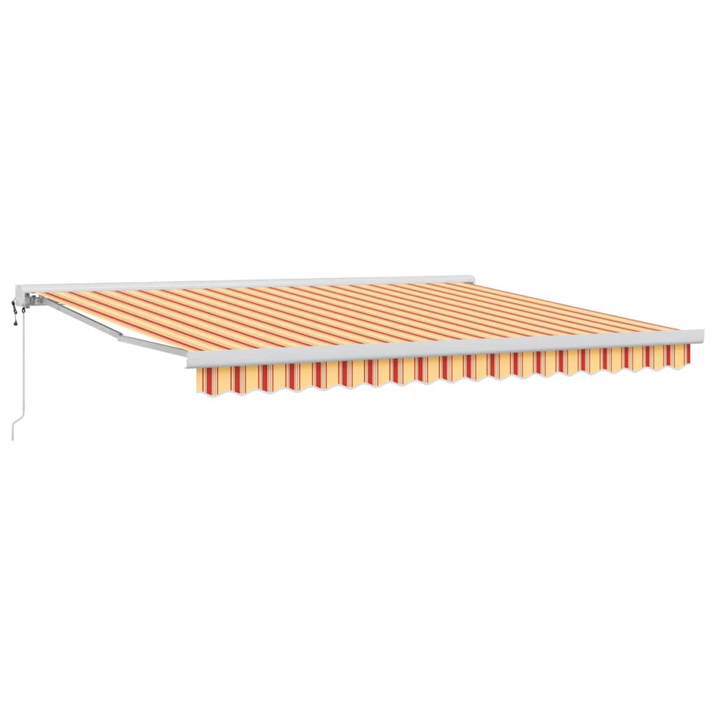 Inklapbaar Zonnescherm Geel en Rood 400 × 300 cm Stof en Metaal – afbeelding 2
