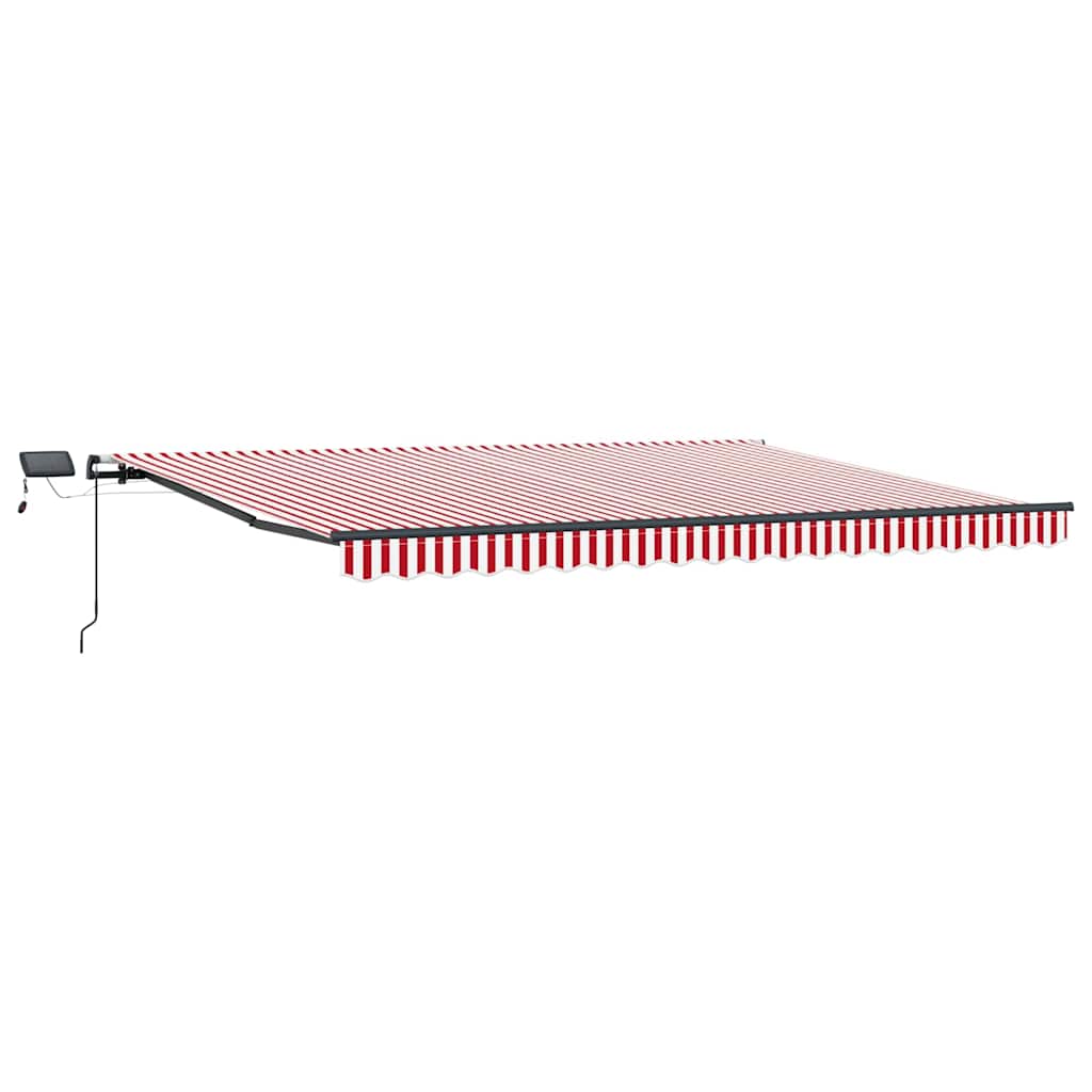 Inklapbaar Zonnescherm Rood en wit 400 ×300 cm Stof – afbeelding 2