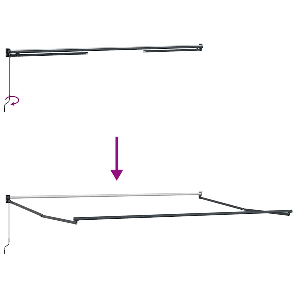 Inklapbaar Zonnescherm Zwart 400 × 300 cm – afbeelding 9