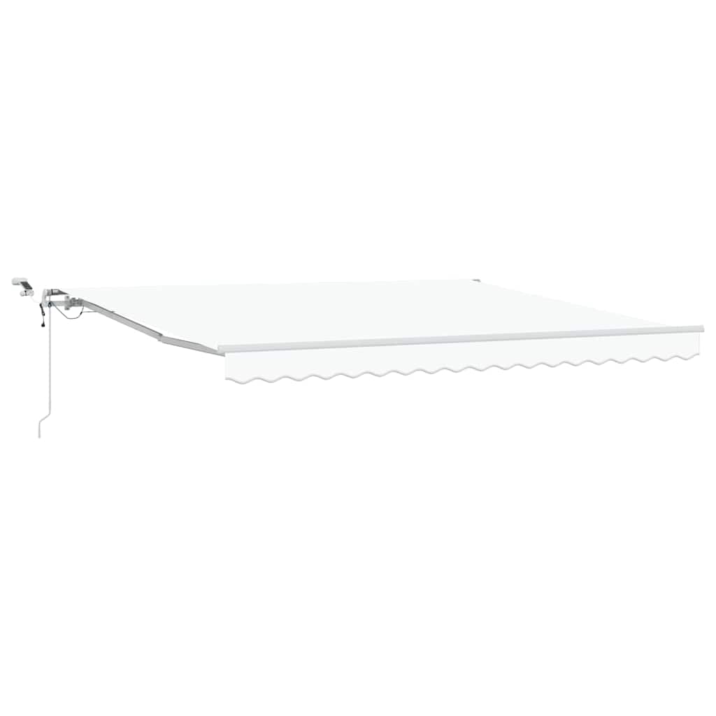 Inklapbaar Zonnescherm Wit 400 × 300 cm Polyester en Metaal – afbeelding 2