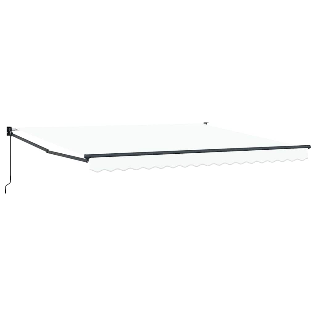 Inklapbaar Zonnescherm Wit 400 × 300 cm Polyester en Aluminium – afbeelding 2