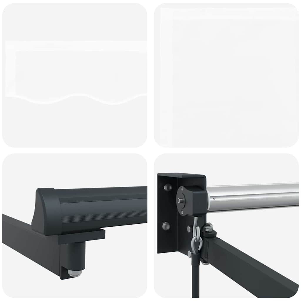 Inklapbaar Zonnescherm Wit 400 × 300 cm Polyester en Aluminium – afbeelding 8