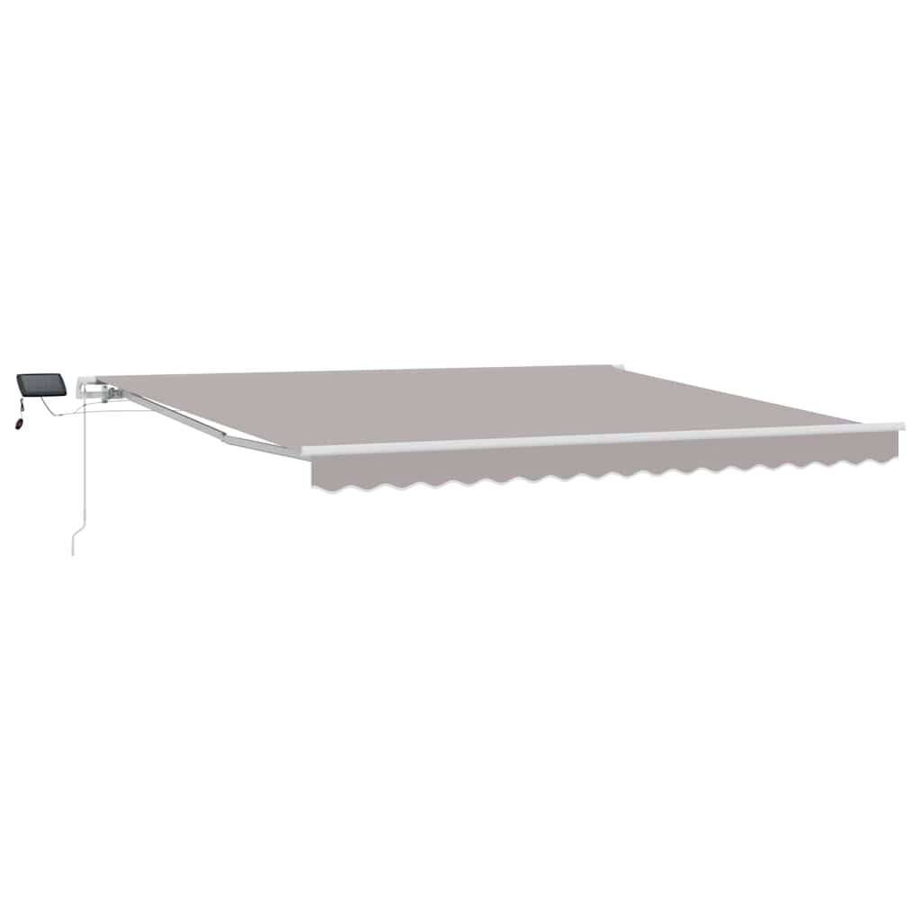 Inklapbaar Zonnescherm Lichtgrijs 400 × 300 cm Stof en Staal – afbeelding 2