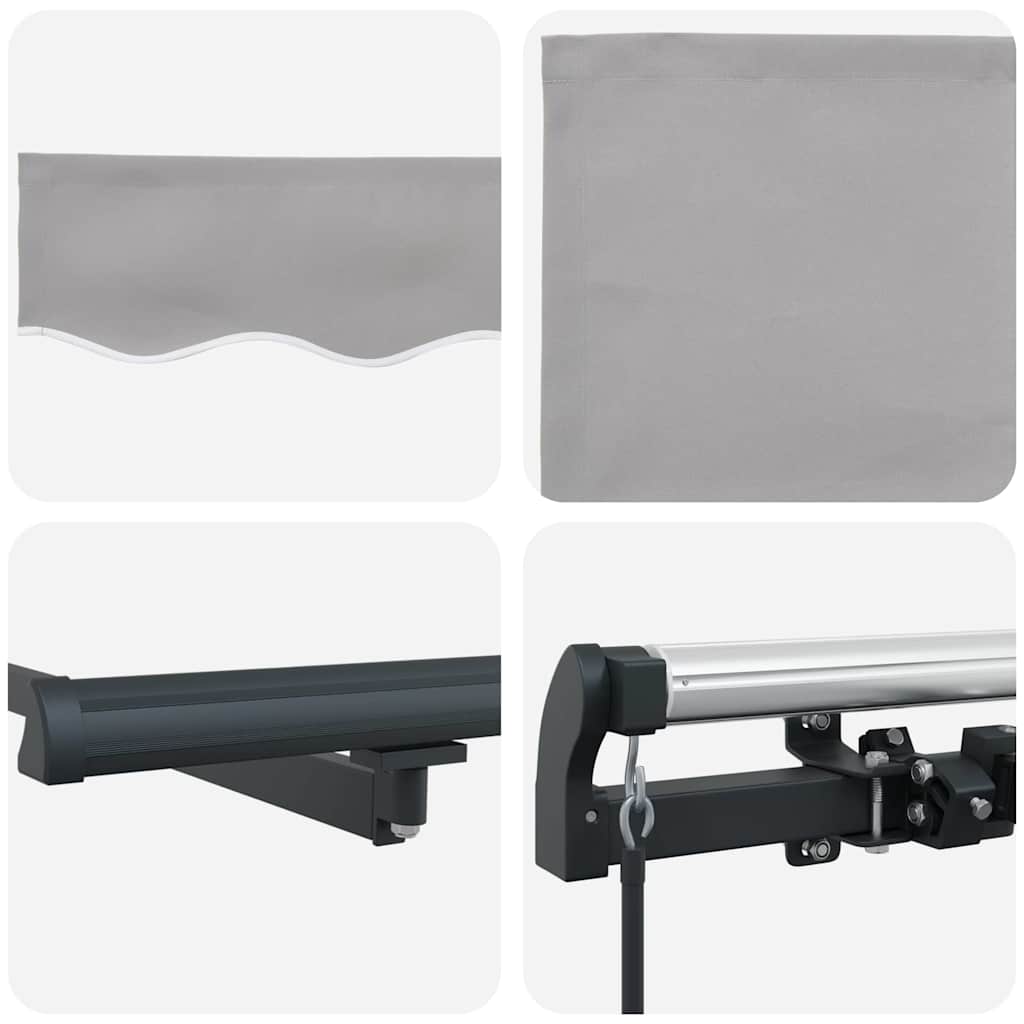 Inklapbaar Zonnescherm Lichtgrijs 400 × 300 cm – afbeelding 8