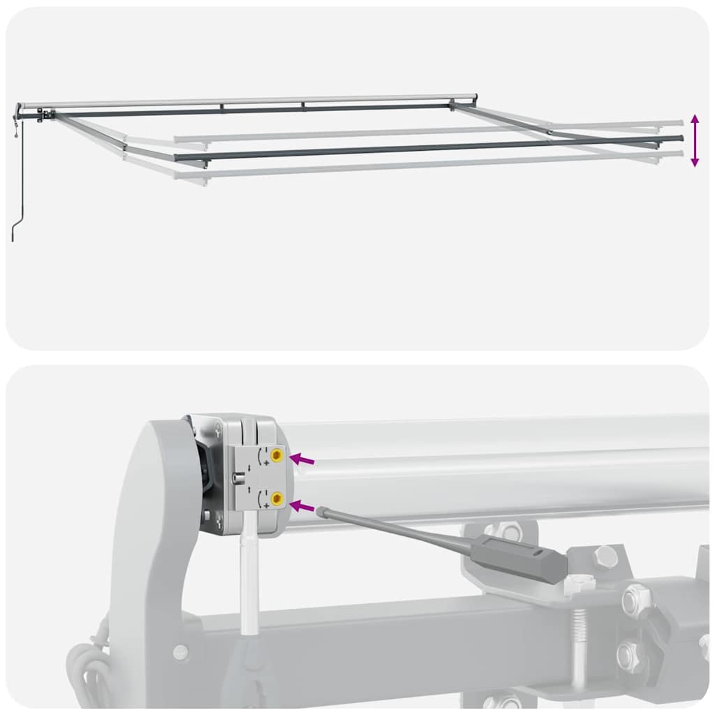 Inklapbaar Zonnescherm Lichtgrijs 400 × 300 cm – afbeelding 10