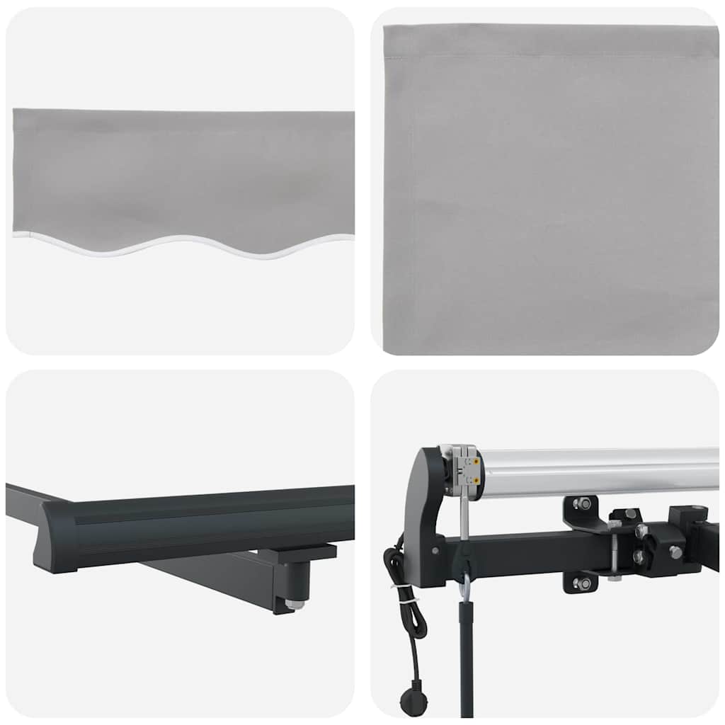 Inklapbaar Zonnescherm Lichtgrijs 400 × 300 cm – afbeelding 8