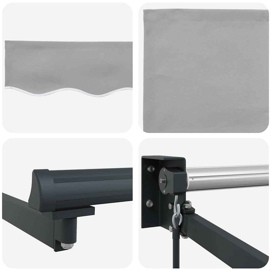 Uitschuifbare luifel Lichtgrijs 400 × 300 cm – afbeelding 8