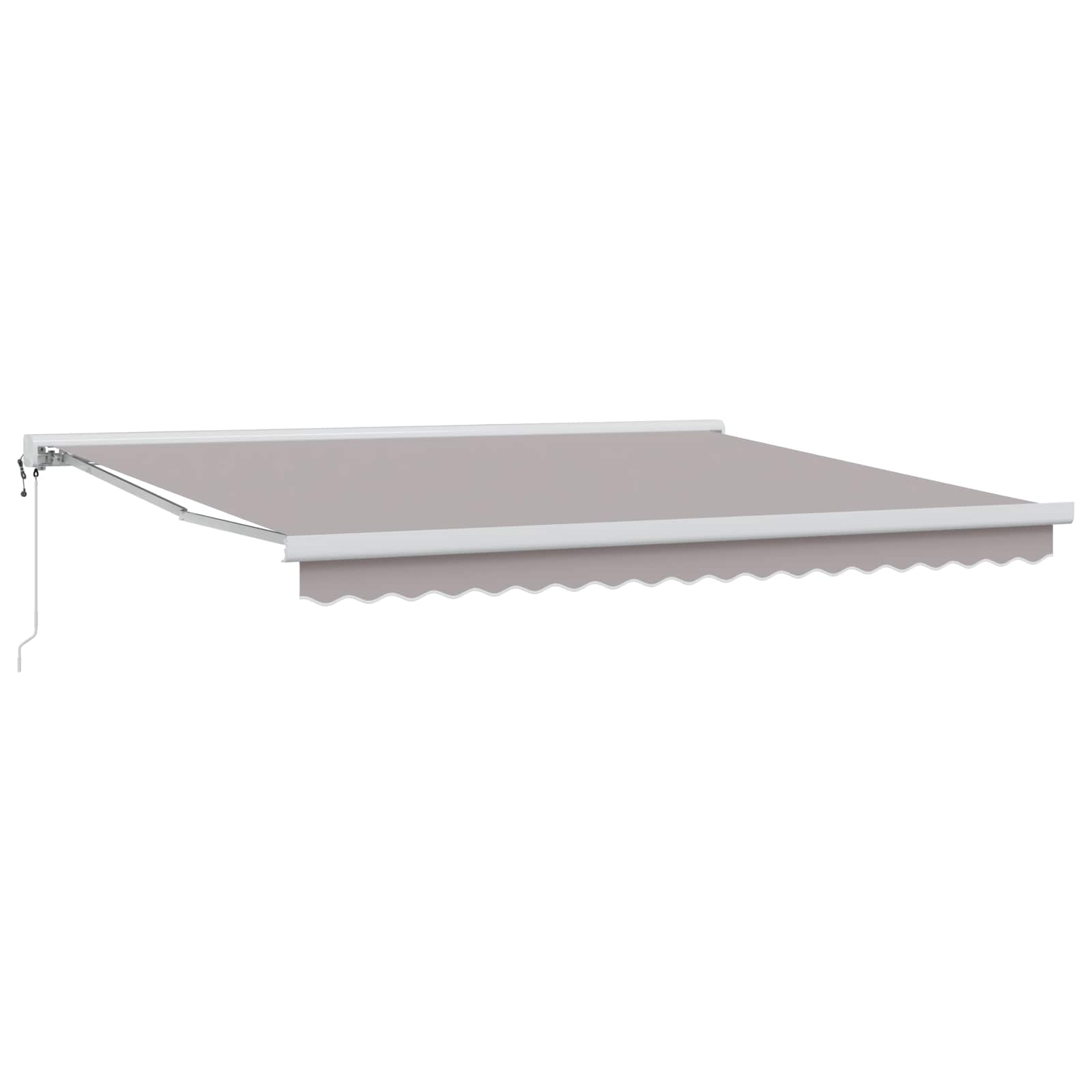 Inklapbaar Zonnescherm Lichtgrijs 400 × 300 cm Stof en Metaal – afbeelding 1