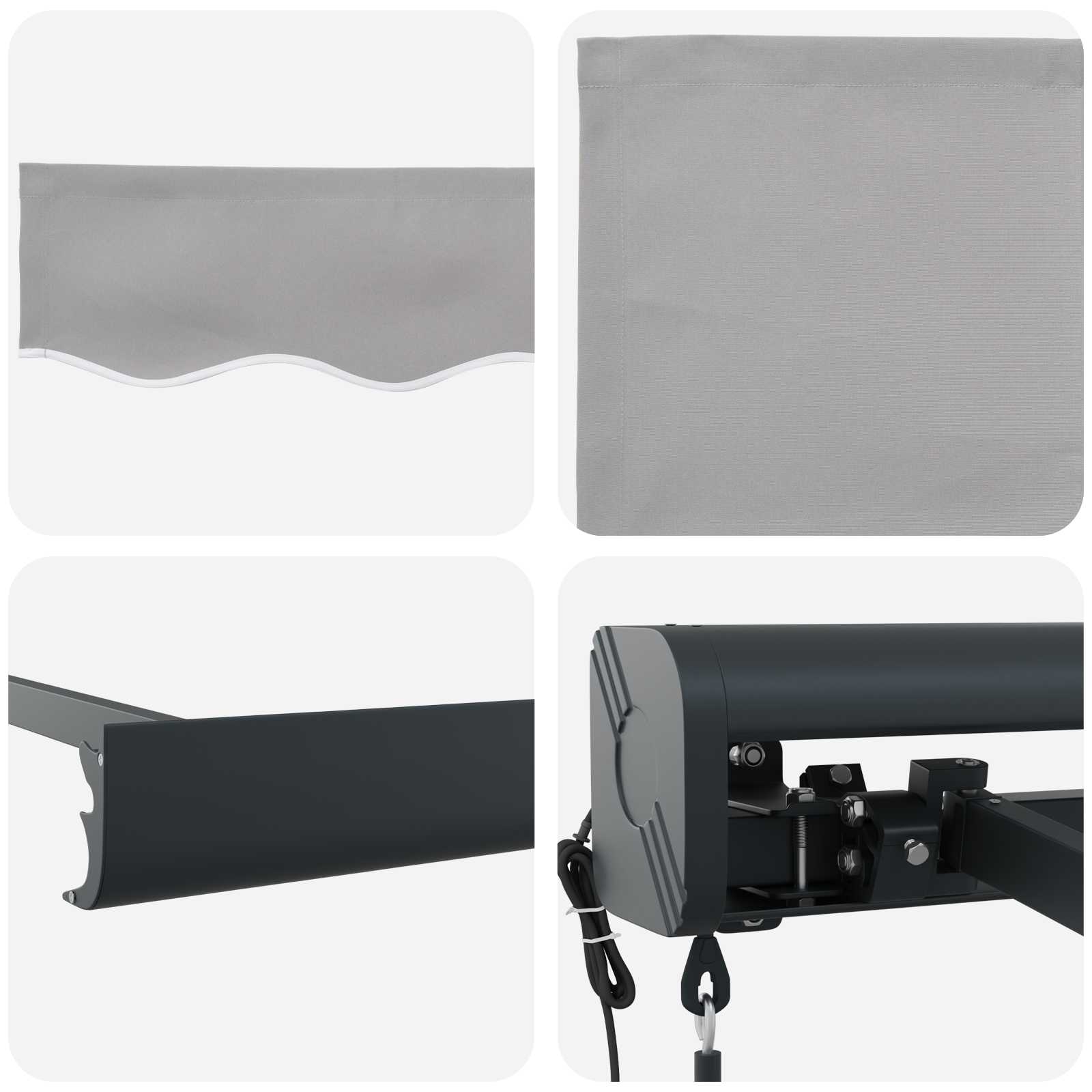 Markies Lichtgrijs 400 × 300 cm Polyester en Aluminium – afbeelding 6