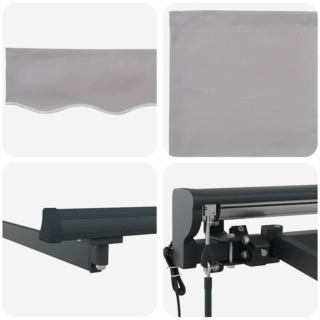 Zijde Frame Lichtgrijs 400 × 300 cm Polyester met PU-coating – afbeelding 8