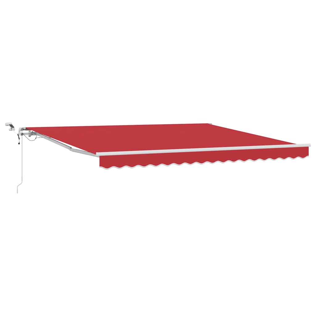 Inklapbaar Zonnescherm Rood 400 × 300 cm Polyester en Metaal – afbeelding 2