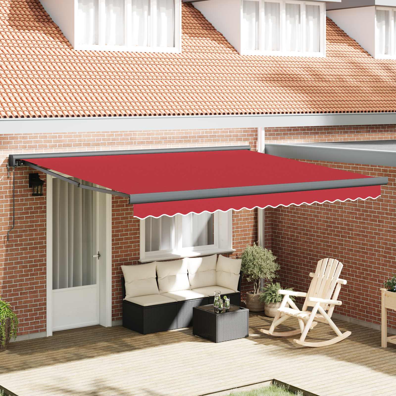 Markies Rood 400 x 300 x 165 cm Polyester en Aluminium