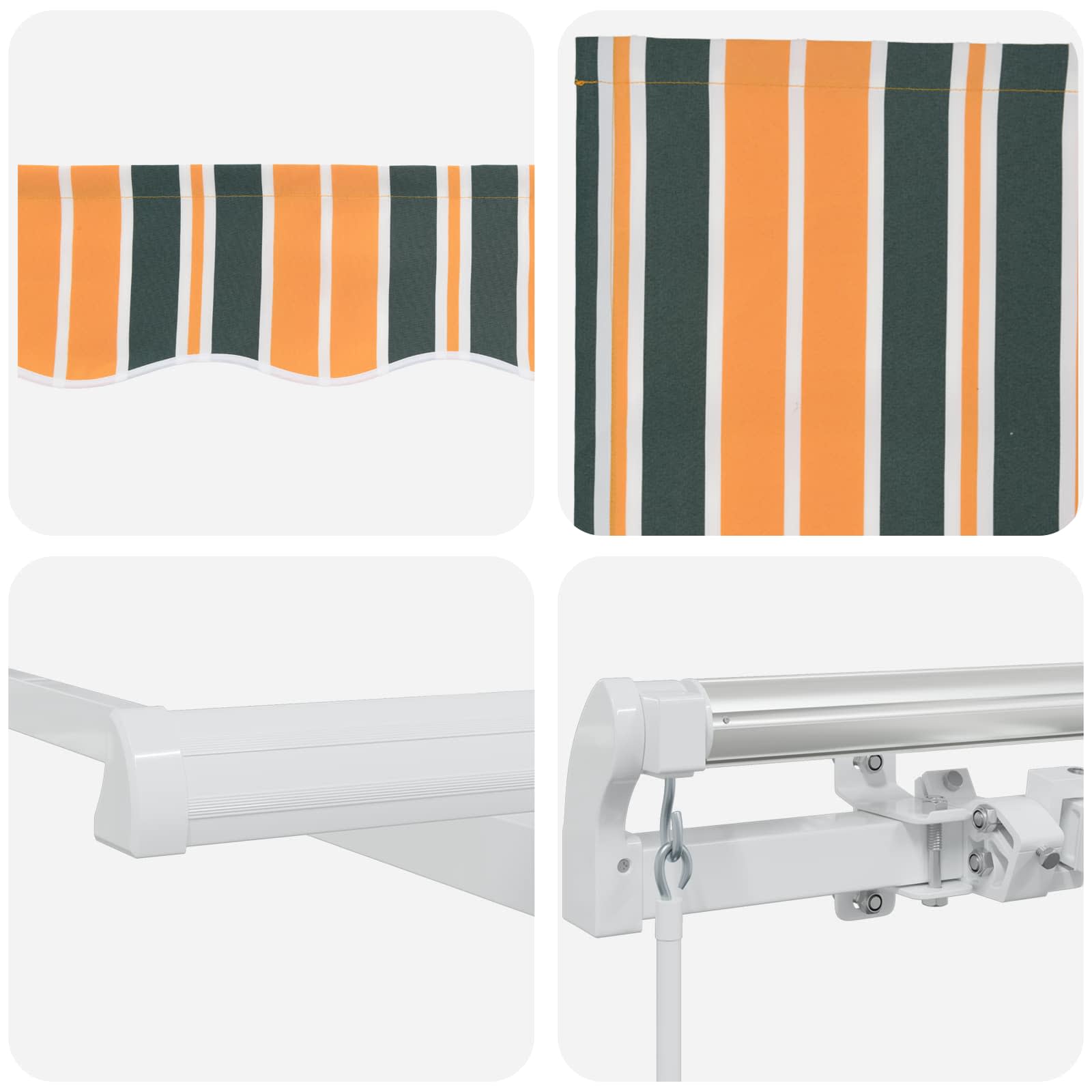 Inklapbaar Zonnescherm Multikleur 400 × 300 cm – afbeelding 4