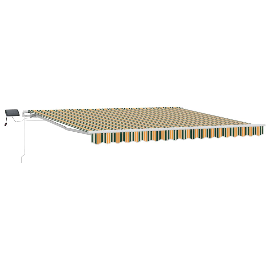 Inklapbaar Zonnescherm Groen en geel 400 × 300 cm Stof en Staal – afbeelding 2