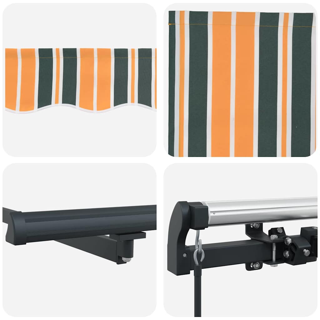 Inklapbaar Zonnescherm Groen en geel 400 × 300 cm – afbeelding 8