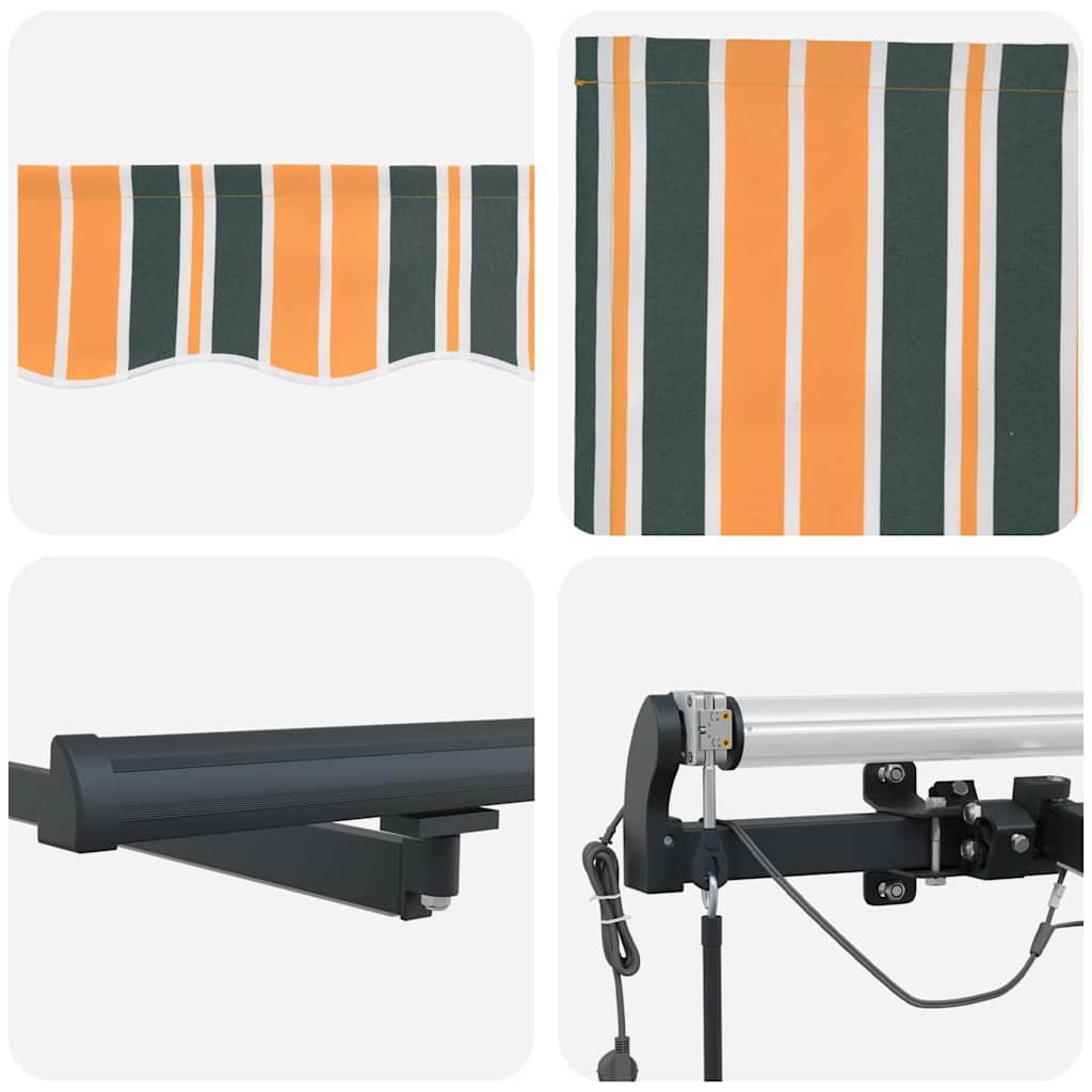Luifeldoek Groen en geel 400 × 300 cm Polyester – afbeelding 10