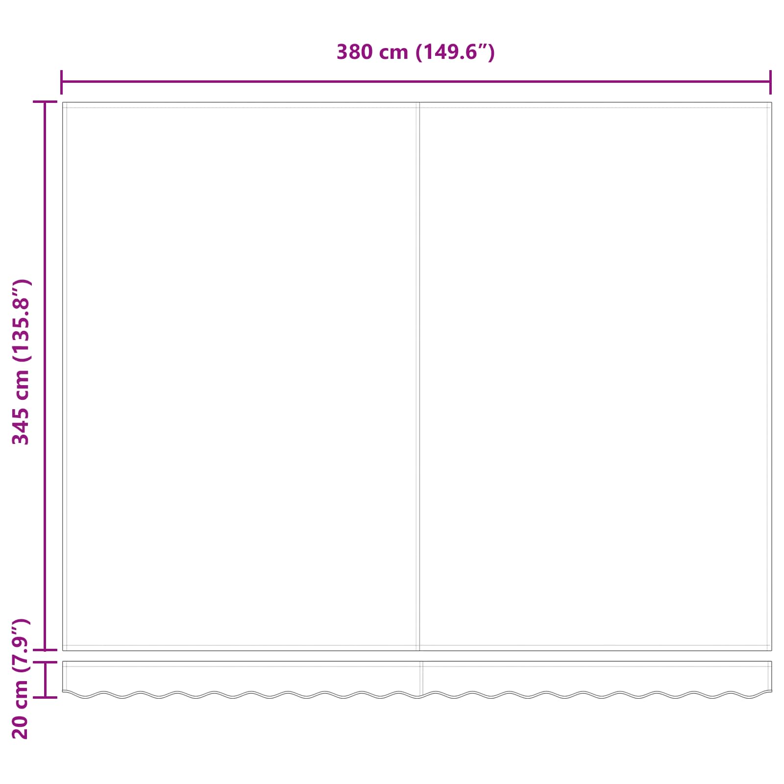 Inklapbaar Zonnescherm Geel en Oranje 400 × 300 cm – afbeelding 12