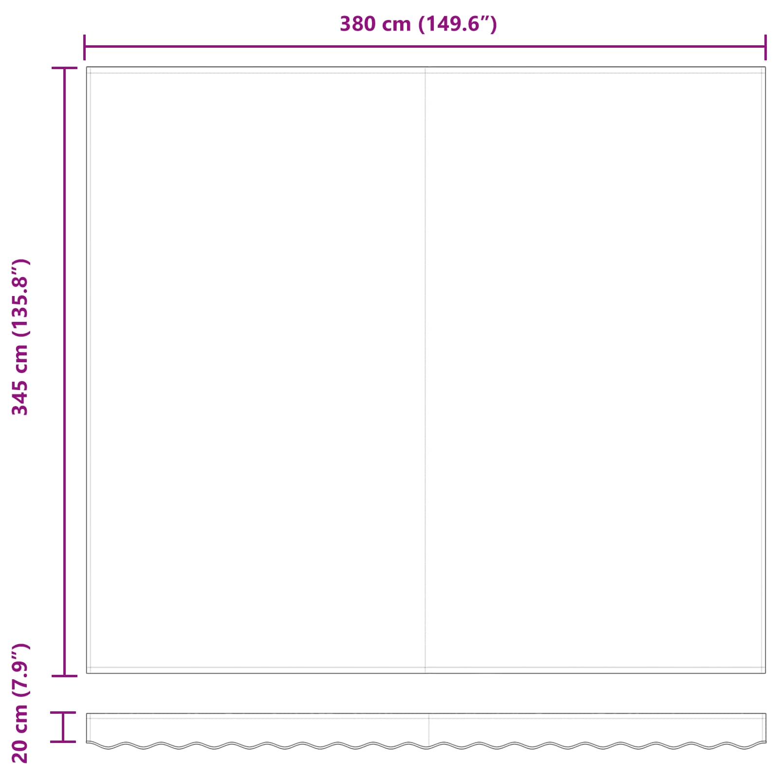 Inklapbaar Zonnescherm geel en oranje 400 ×350 cm Stof – afbeelding 12