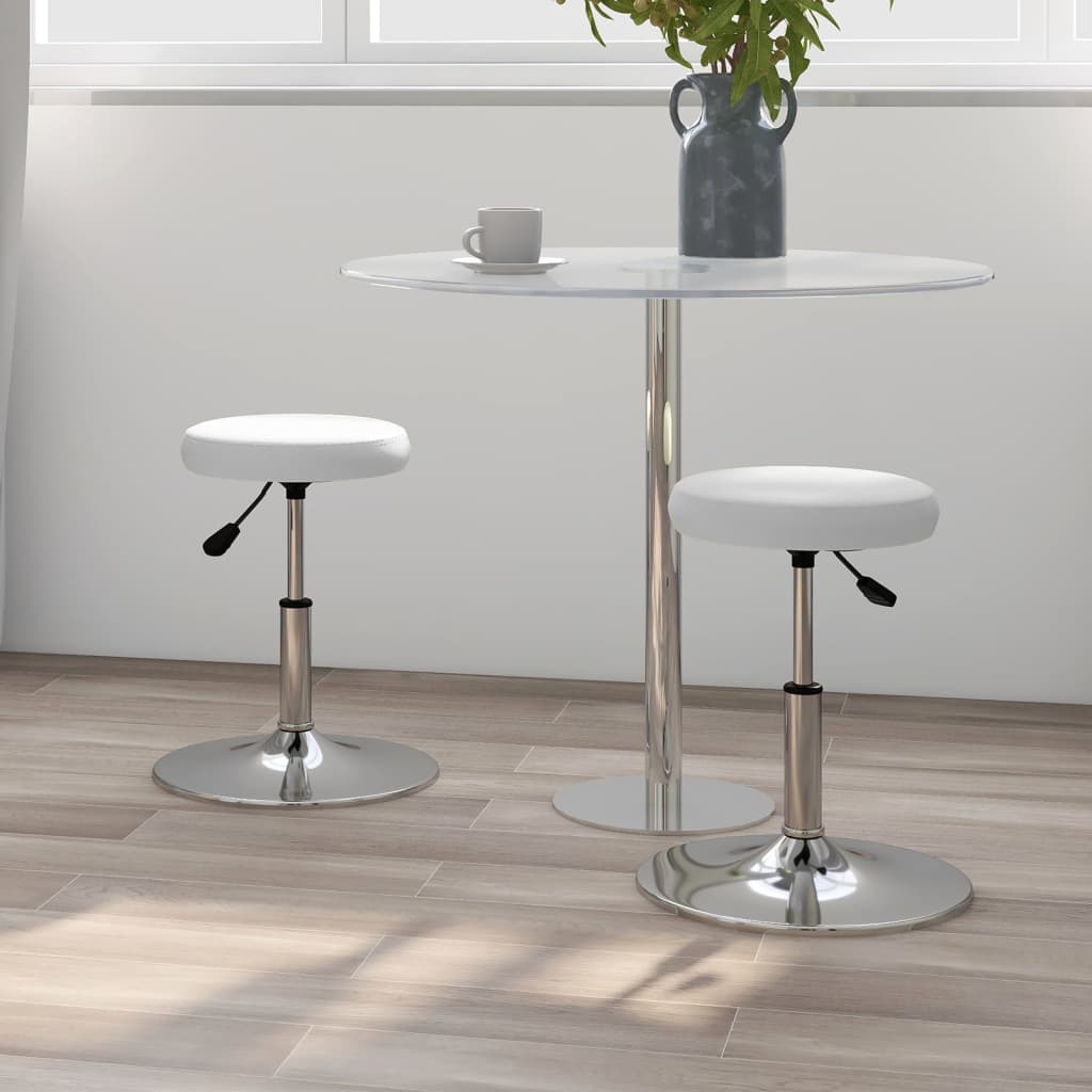 Eetkamerstoelen 2 st kunstleer wit – afbeelding 1
