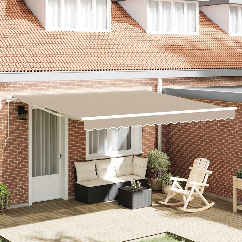 Markies Beige 400 × 350 cm Polyester en Metaal