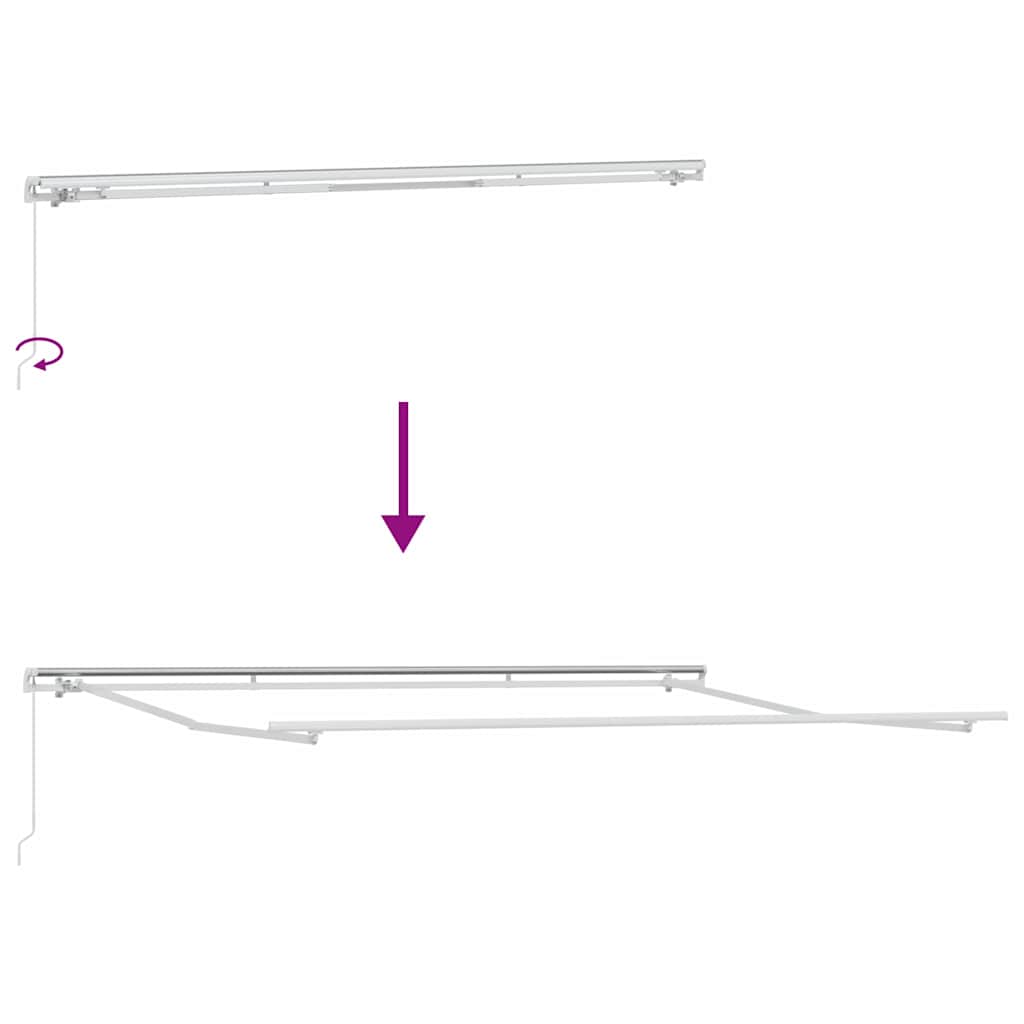 Inklapbaar Zonnescherm Multikleur 450 × 300 cm – afbeelding 9