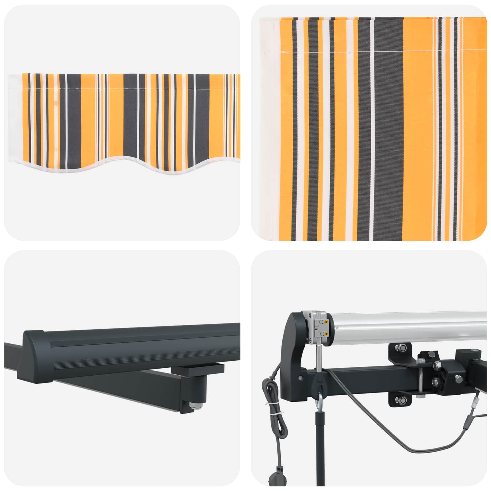 Luifeldoek Multikleur 450 × 300 cm Polyester – afbeelding 10