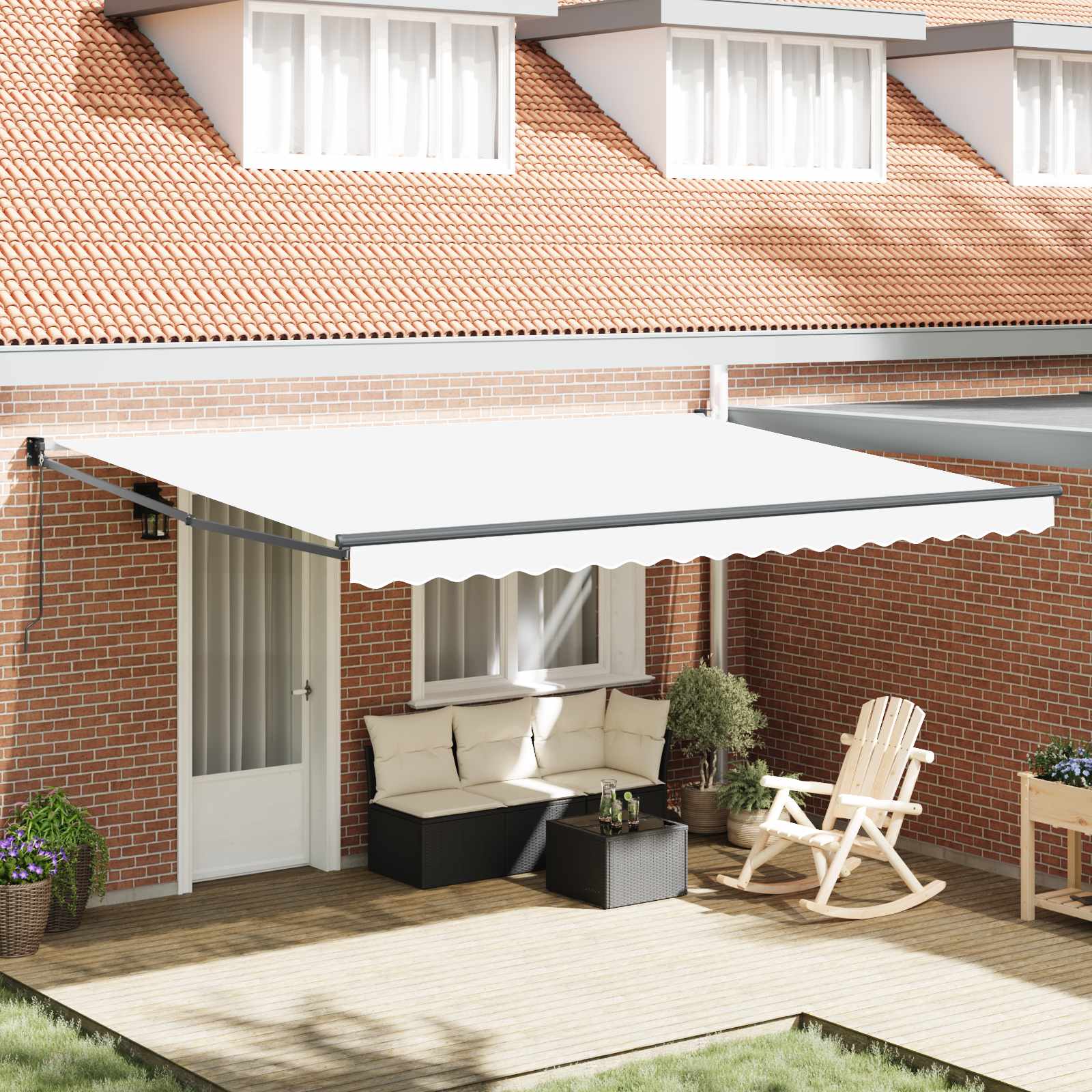 Markies Wit 450 x 300 x 165 cm Polyester en Metaal