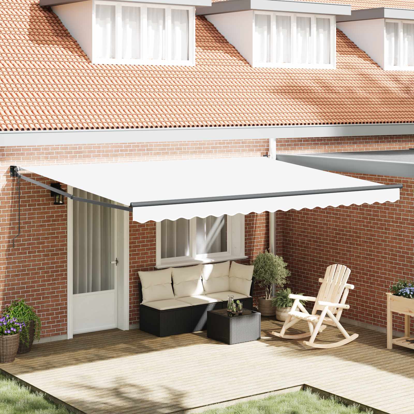 Markies Wit 450 x 300 x 165 cm Polyester en Metaal