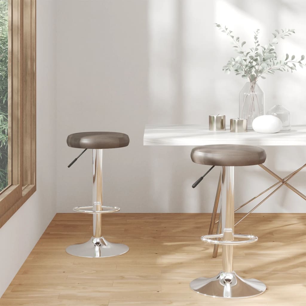 Barstoelen 2 st kunstleer bruin – afbeelding 1
