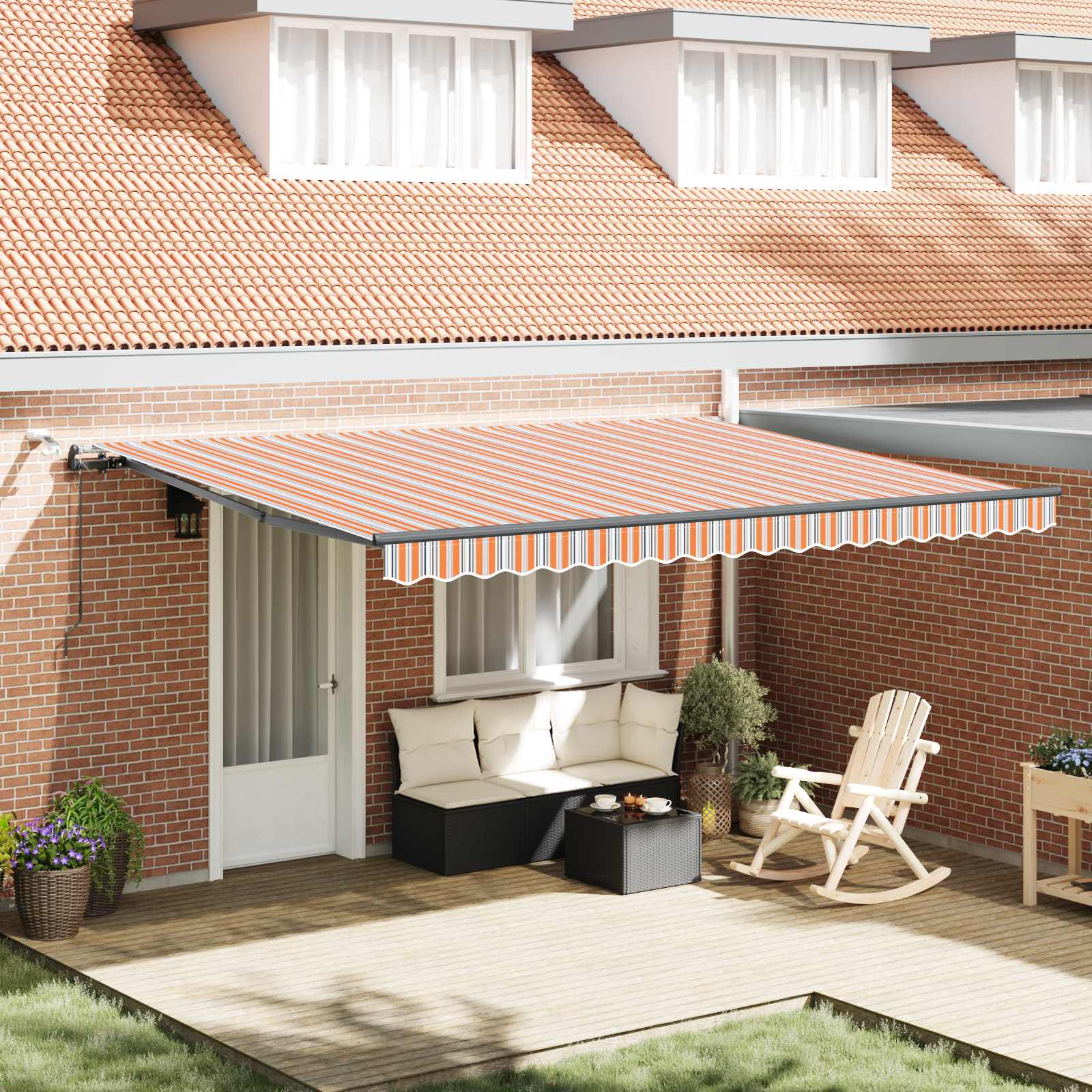 Luifeldoek met Multikleur 450 × 350 cm Polyester