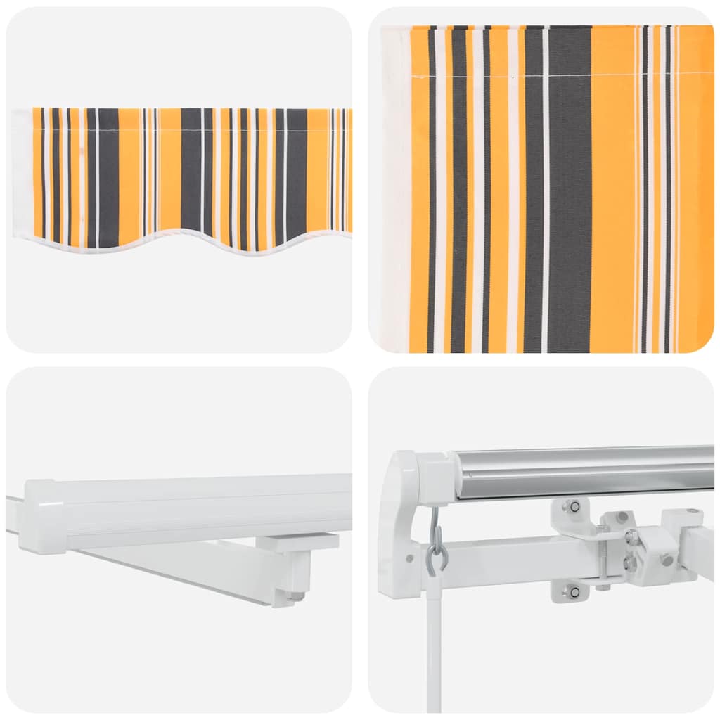 Inklapbaar Zonnescherm Multikleur 450 × 350 cm Stof en Staal – afbeelding 10