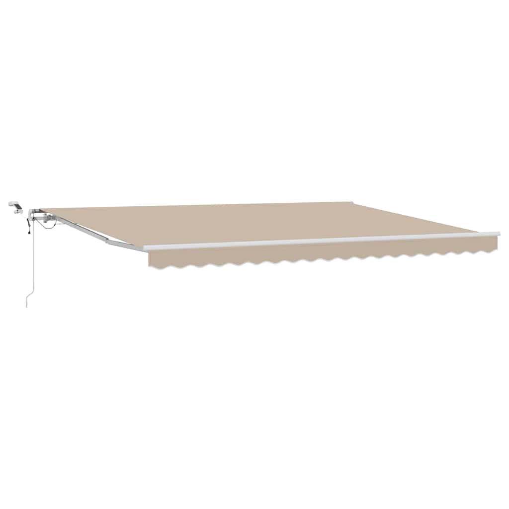 Inklapbaar Zonnescherm Beige 450 × 350 cm Polyester en Metaal – afbeelding 2