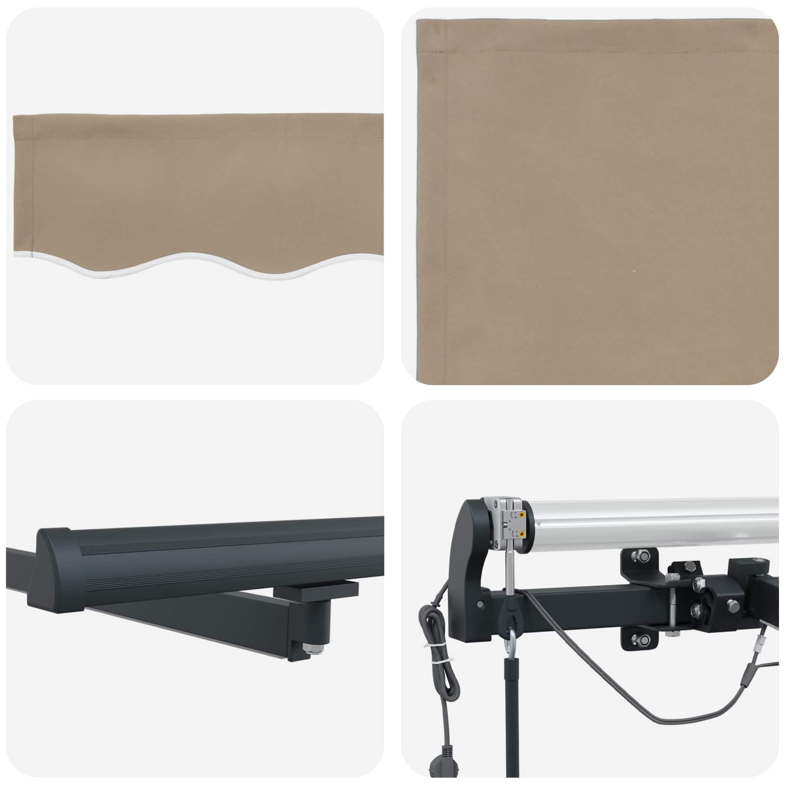 Luifeldoek met Beige 450 × 350 cm Polyester – afbeelding 10