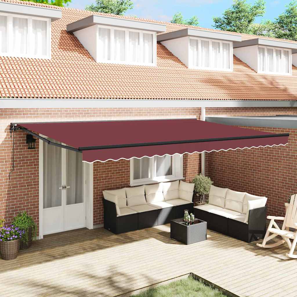 Zijde Frame Bordeauxrood 500 × 300 cm Polyester met PU-coating