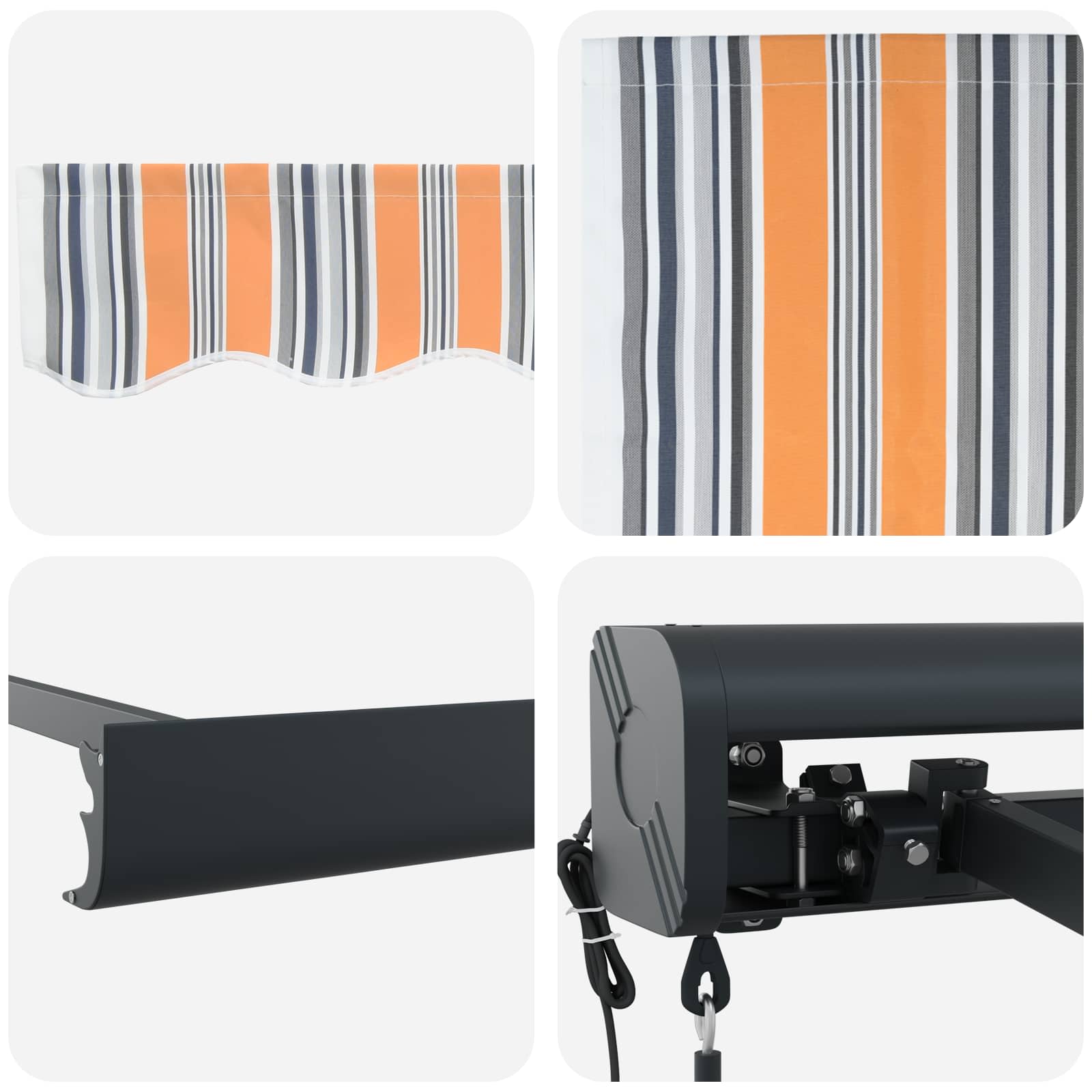 Uitschuifbare luifel Meerkleurig 500 x 300 x 165 cm – afbeelding 8