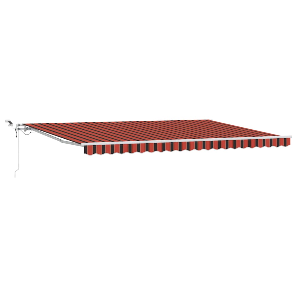 Inklapbaar Zonnescherm Oranje en Bruin 500 × 350 cm – afbeelding 2