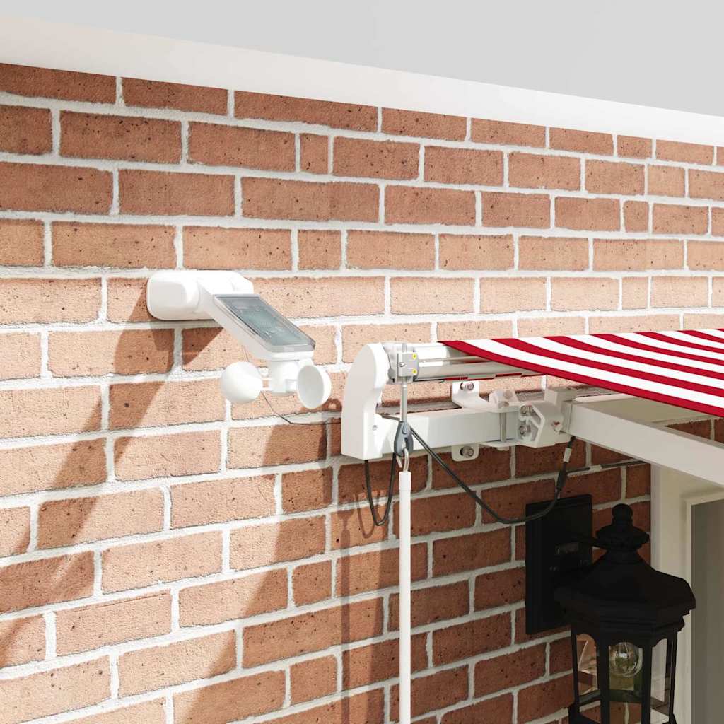 Inklapbaar Zonnescherm Rood en Wit 500 × 350 cm – afbeelding 4