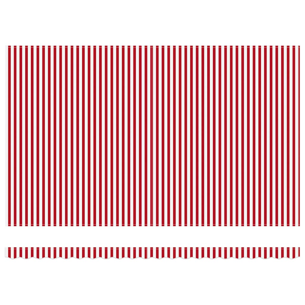 Inklapbaar Zonnescherm Rood en Wit 500 × 350 cm – afbeelding 8
