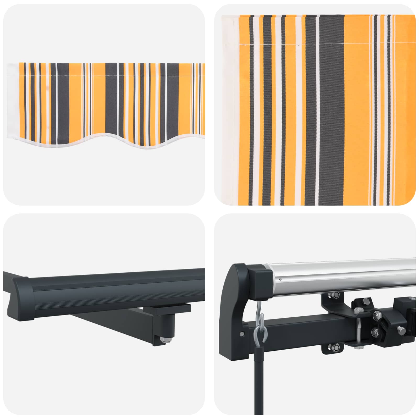 Uitschuifbare luifel Meerkleurig 500 × 350 cm – afbeelding 8