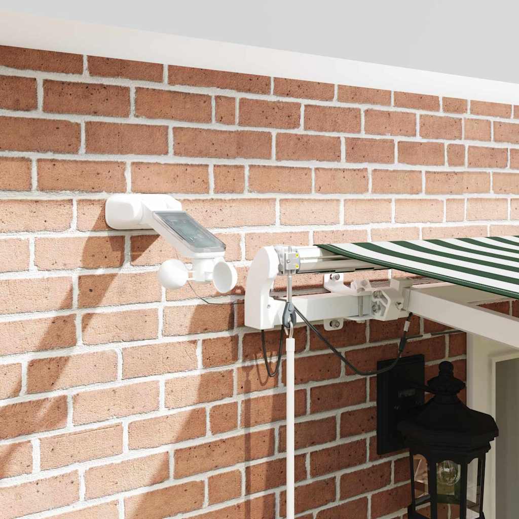 Inklapbaar Zonnescherm Groen en Wit 500 × 350 cm – afbeelding 4