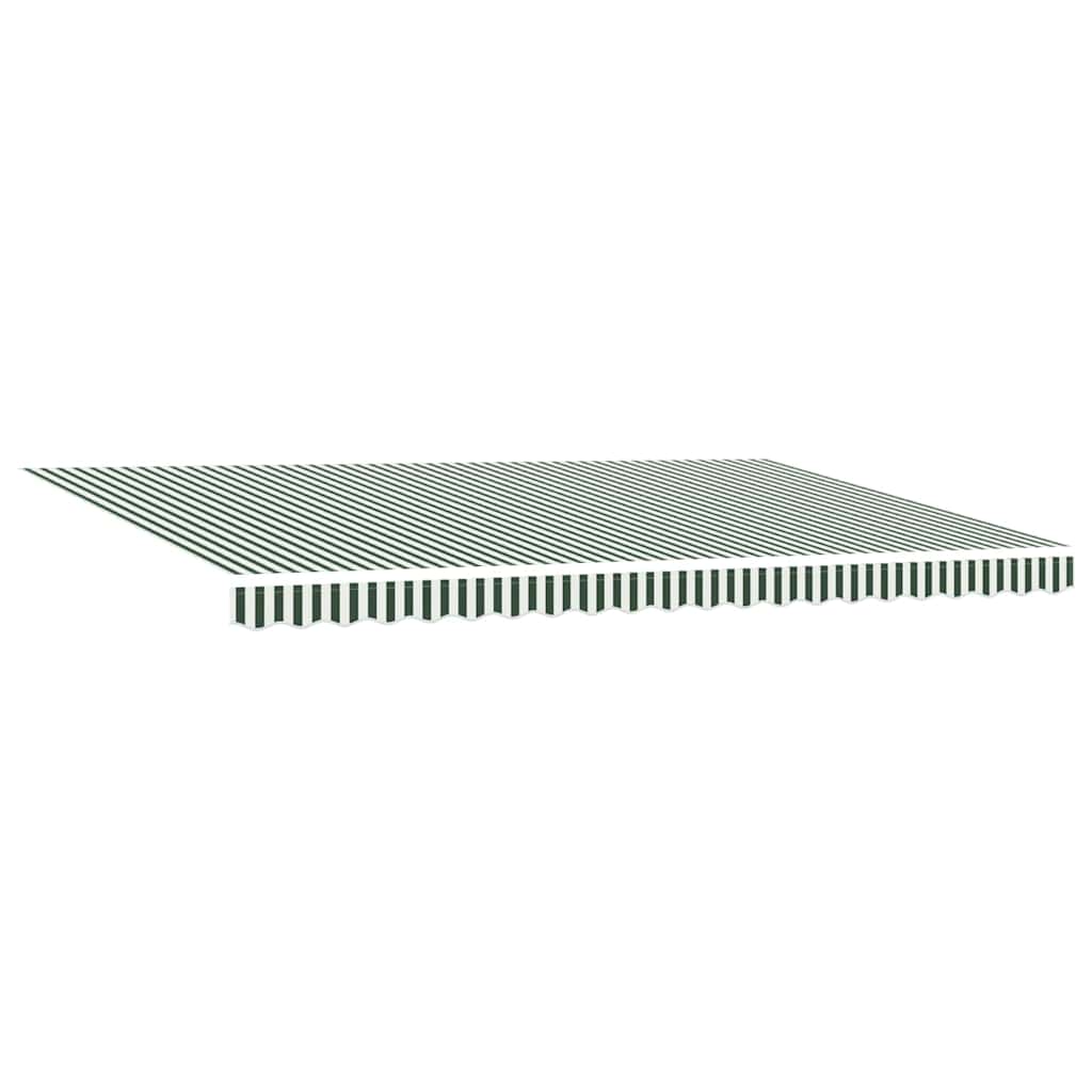 Inklapbaar Zonnescherm Groen en Wit 500 × 350 cm – afbeelding 5