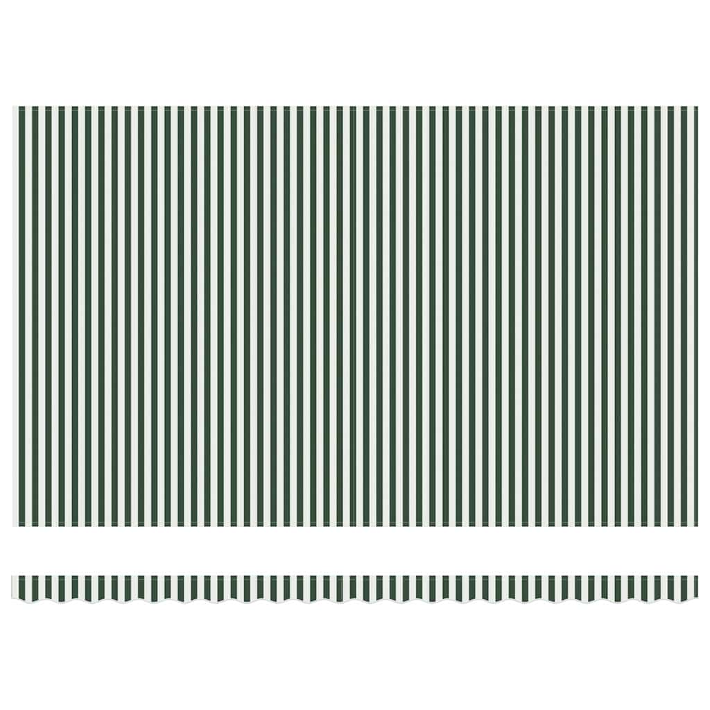 Inklapbaar Zonnescherm Groen en Wit 500 × 350 cm – afbeelding 8
