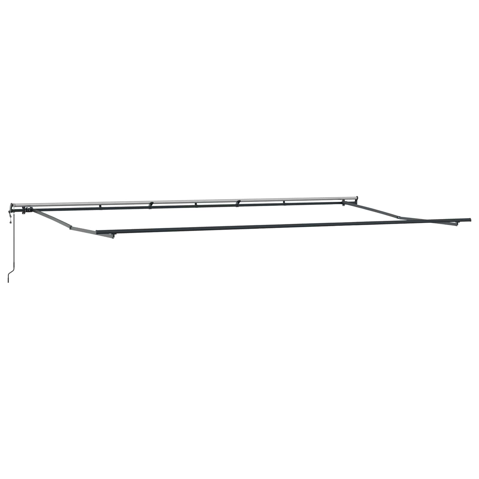 Inklapbaar Zonnescherm Rood en Wit 600 × 300 cm – afbeelding 5