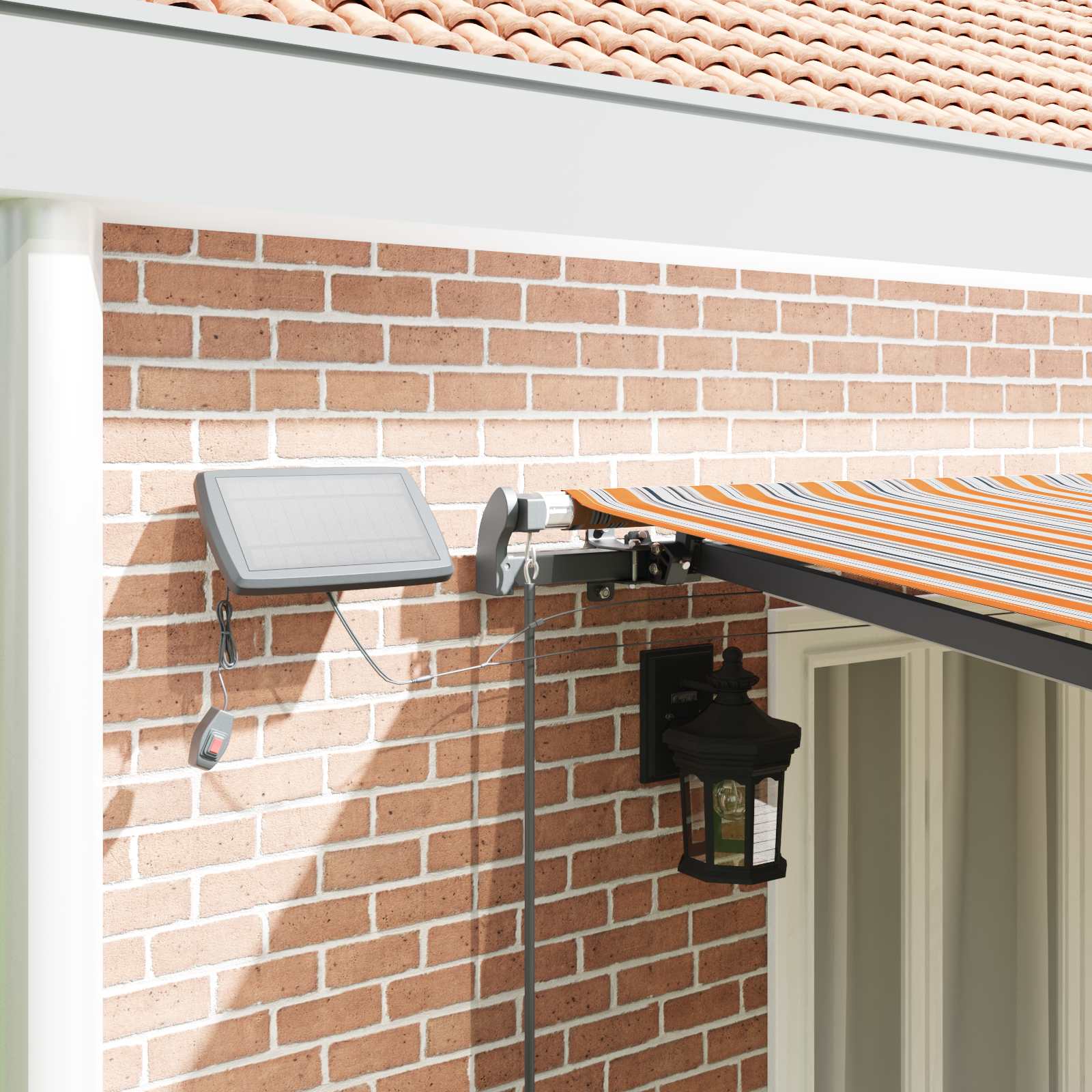 Inklapbaar Zonnescherm Multikleur 600 × 300 cm Stof – afbeelding 4