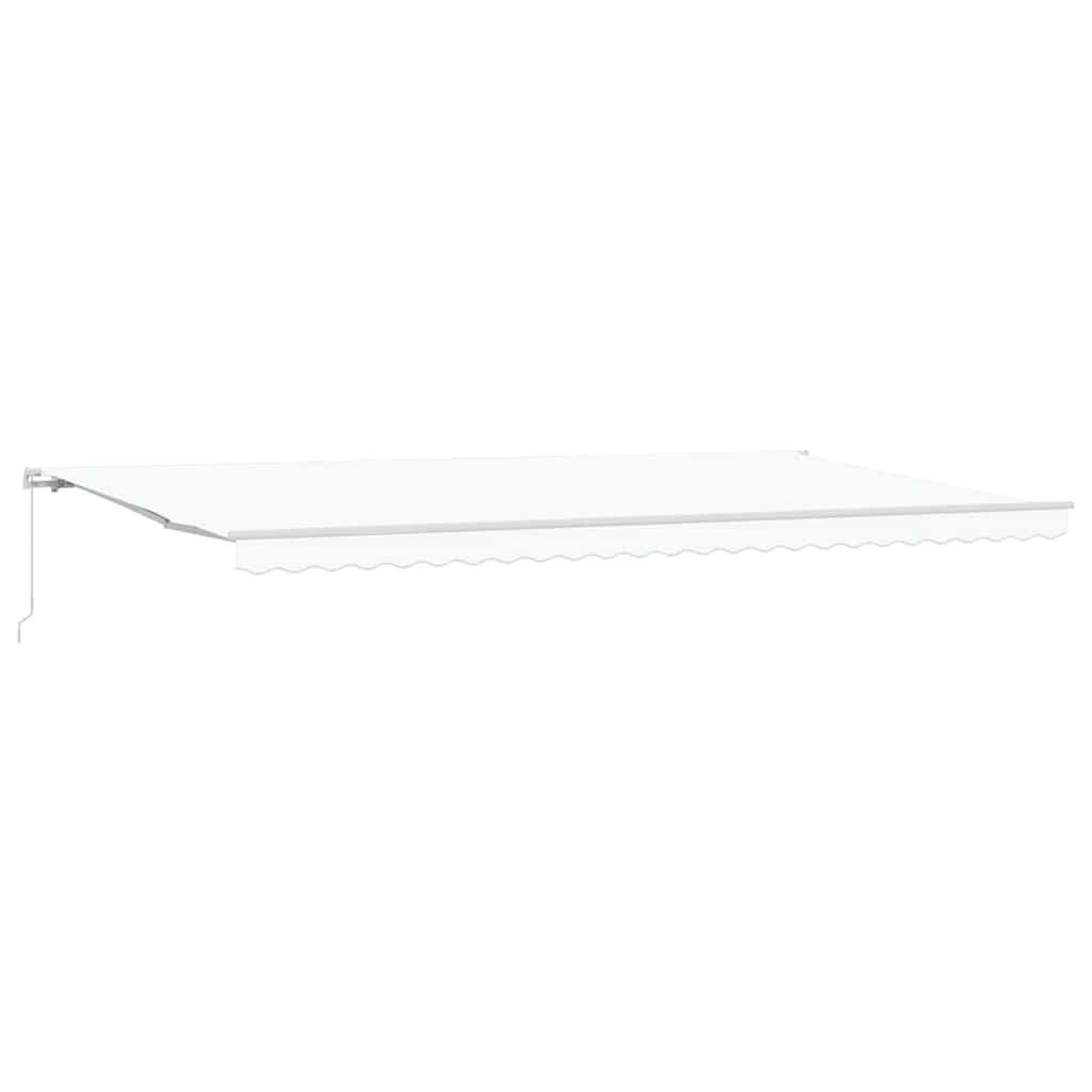 Inklapbaar Zonnescherm Wit 600 × 300 cm Polyester en Aluminium – afbeelding 2