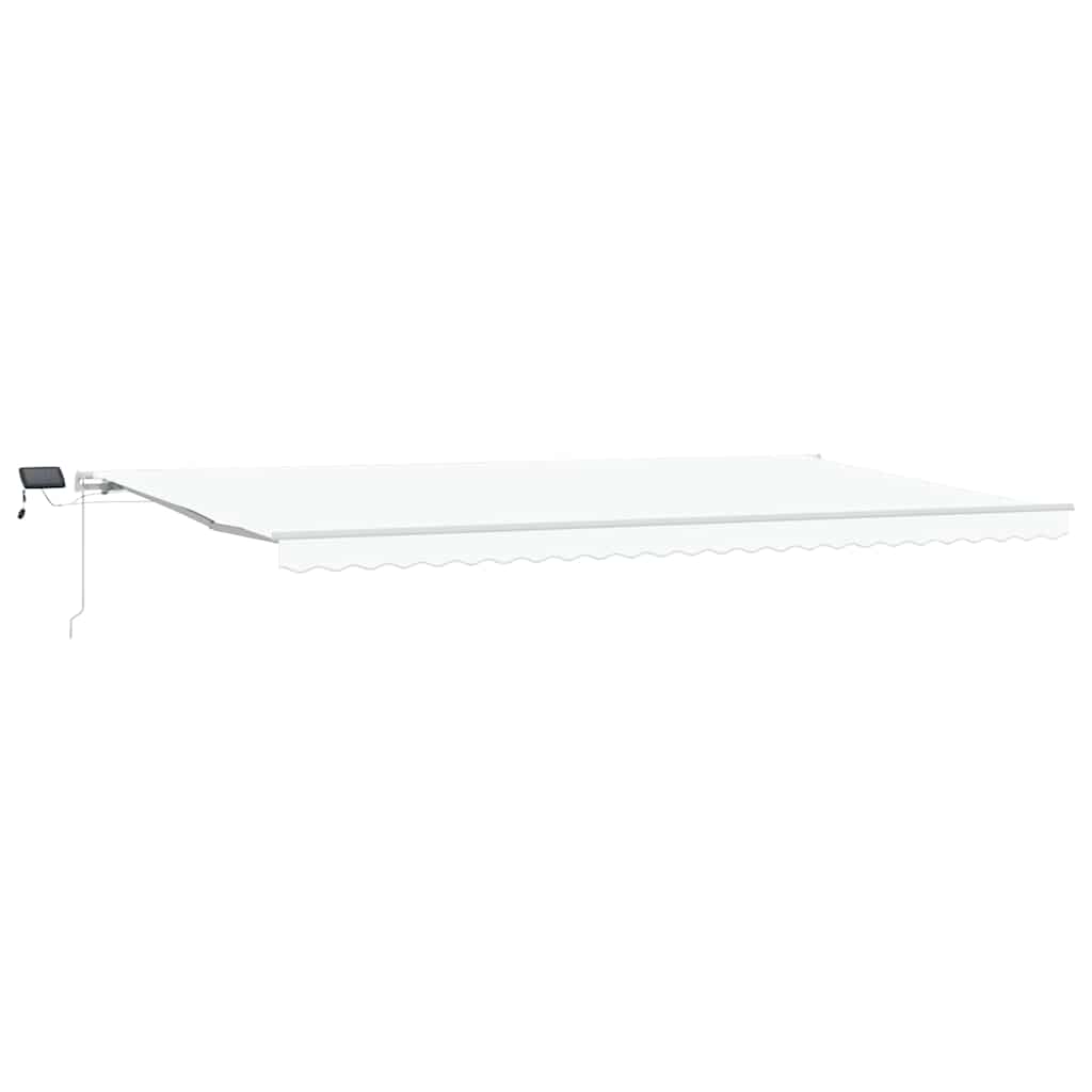 Inklapbaar Zonnescherm Wit 600 × 300 cm Stof en Staal – afbeelding 2