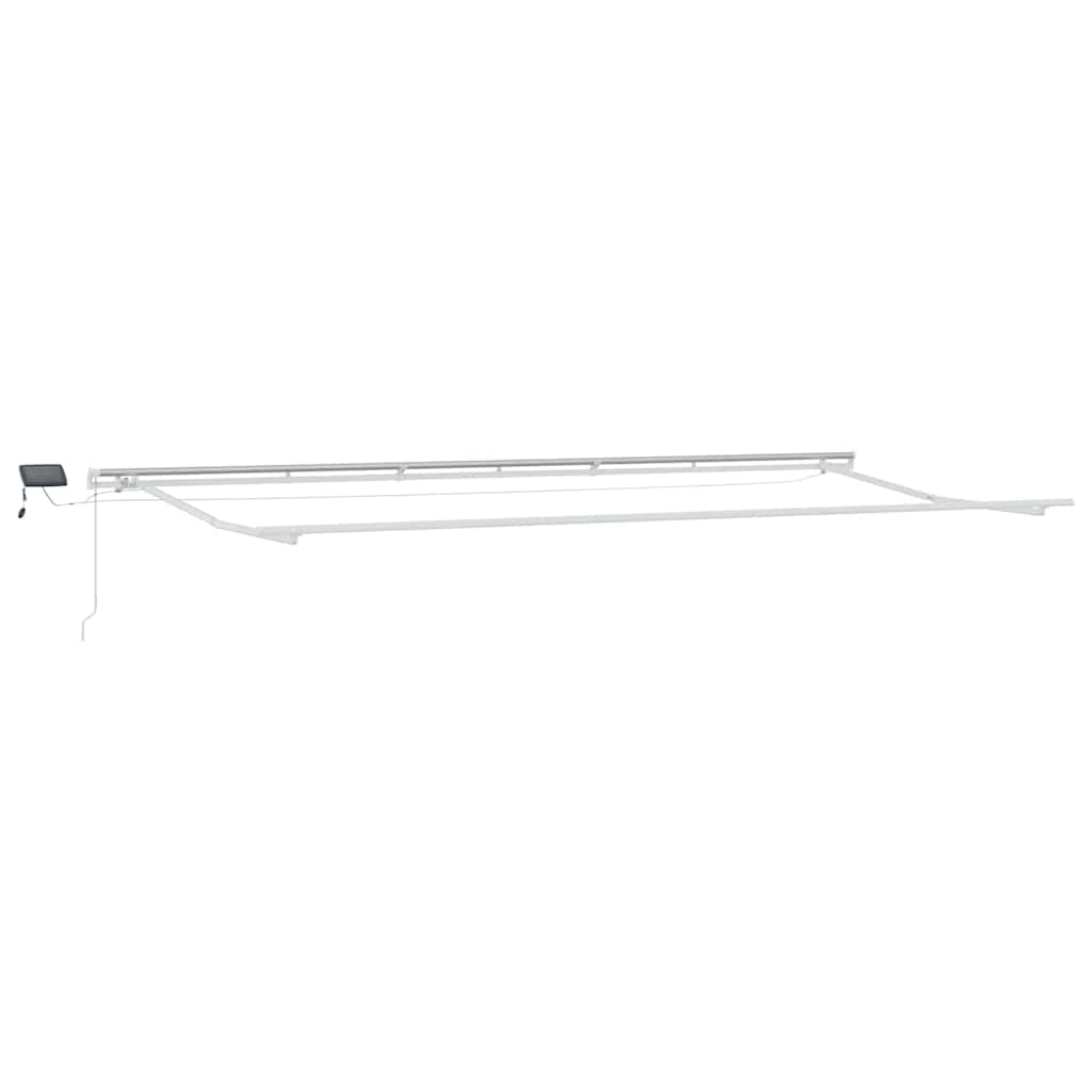 Inklapbaar Zonnescherm Wit 600 × 300 cm Stof en Staal – afbeelding 5
