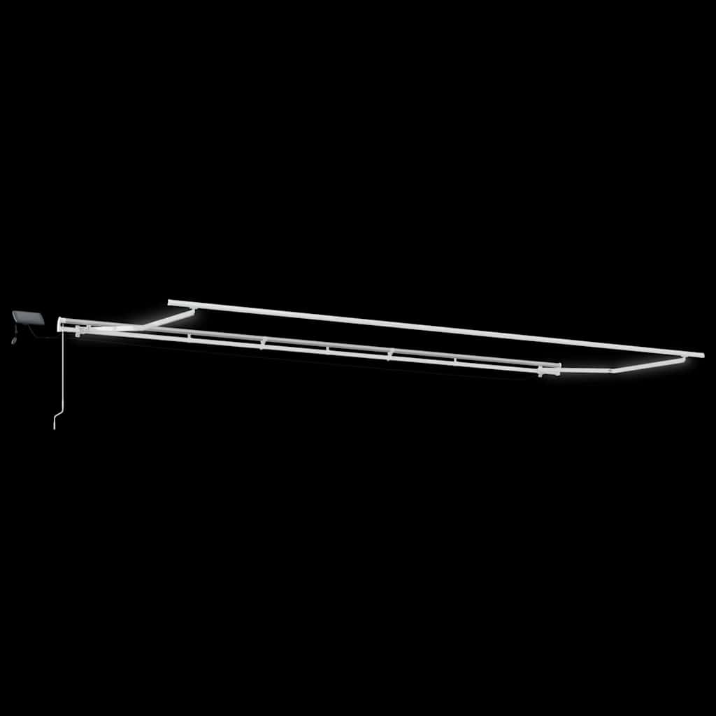 Inklapbaar Zonnescherm Wit 600 × 300 cm Stof en Staal – afbeelding 7